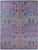 Blue Persian Ziegler Hand Knotted Wool & Silk Rug - 11' 8" X 15' 0" - Golden Nile