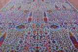 Blue Persian Ziegler Hand Knotted Wool & Silk Rug - 11' 8" X 15' 0" - Golden Nile