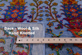 Blue Persian Ziegler Hand Knotted Wool & Silk Rug - 11' 8" X 15' 0" - Golden Nile