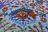 Blue Persian Ziegler Hand Knotted Wool & Silk Rug - 11' 8" X 15' 0" - Golden Nile