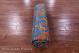 Blue Persian Tabriz Handmade Silk Rug - 8' 0" X 10' 4" - Golden Nile