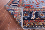 Blue Persian Fine Serapi Hand Knotted Wool Rug - 10' 11" X 14' 7" - Golden Nile