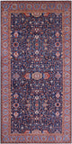 Blue Persian Fine Serapi Hand Knotted Wool Rug - 9' 10" X 19' 11" - Golden Nile