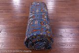 Blue Persian Fine Serapi Handmade Wool Rug - 10' 0" X 20' 9" - Golden Nile