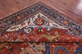 Rust Persian Fine Serapi Hand Knotted Wool Rug - 9' 11" X 13' 6" - Golden Nile