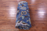 Blue Persian Tabriz Hand Knotted Wool Rug - 12' 0" X 17' 8" - Golden Nile
