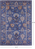 Blue Persian Tabriz Hand Knotted Wool Rug - 12' 0" X 17' 8" - Golden Nile