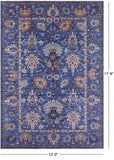 Blue Persian Tabriz Hand Knotted Wool Rug - 12' 0" X 17' 8"