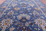 Blue Persian Tabriz Hand Knotted Wool Rug - 12' 0" X 17' 8" - Golden Nile
