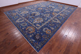 Blue Persian Tabriz Hand Knotted Wool Rug - 12' 0" X 17' 8" - Golden Nile