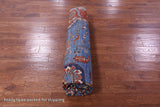 Blue Persian Fine Serapi Hand Knotted Wool Rug - 8' 2" X 9' 8" - Golden Nile