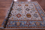 Grey Persian Fine Serapi Hand Knotted Wool Rug - 7' 11" X 9' 8" - Golden Nile