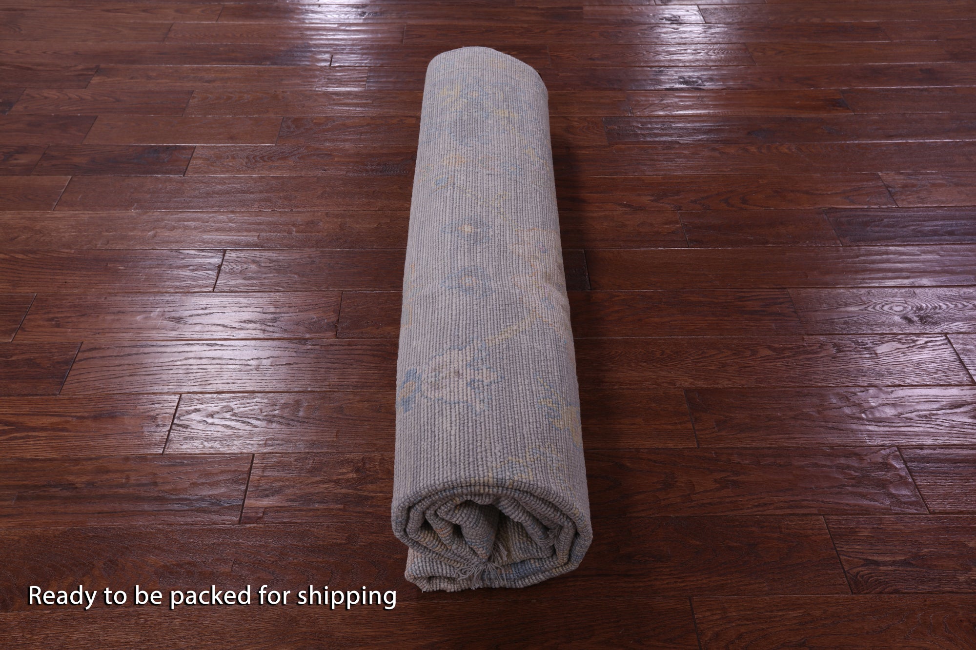 Silver Square Turkish Oushak Hand Knotted Wool Rug - 7' 10" X 7' 11" - Golden Nile