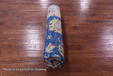 Blue Turkish Oushak Handmade Wool Rug - 8' 9" X 11' 11" - Golden Nile
