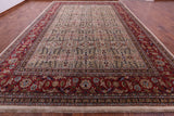 Ivory Turkish Hereke Handmade Wool Rug - 11' 9" X 17' 5" - Golden Nile