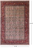 Ivory Turkish Hereke Handmade Wool Rug - 11' 9" X 17' 5" - Golden Nile