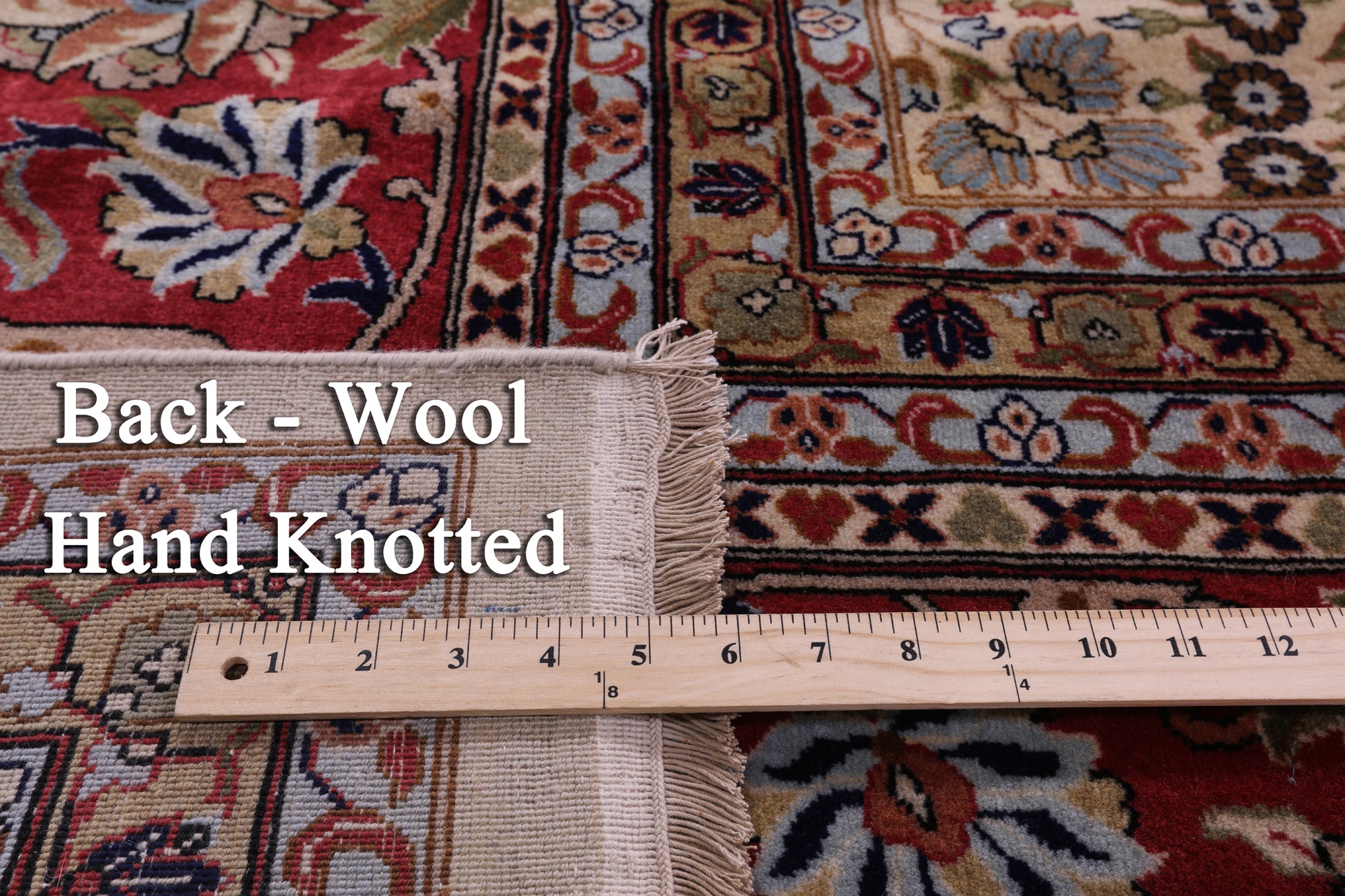 Ivory Turkish Hereke Handmade Wool Rug - 11' 9" X 17' 5" - Golden Nile