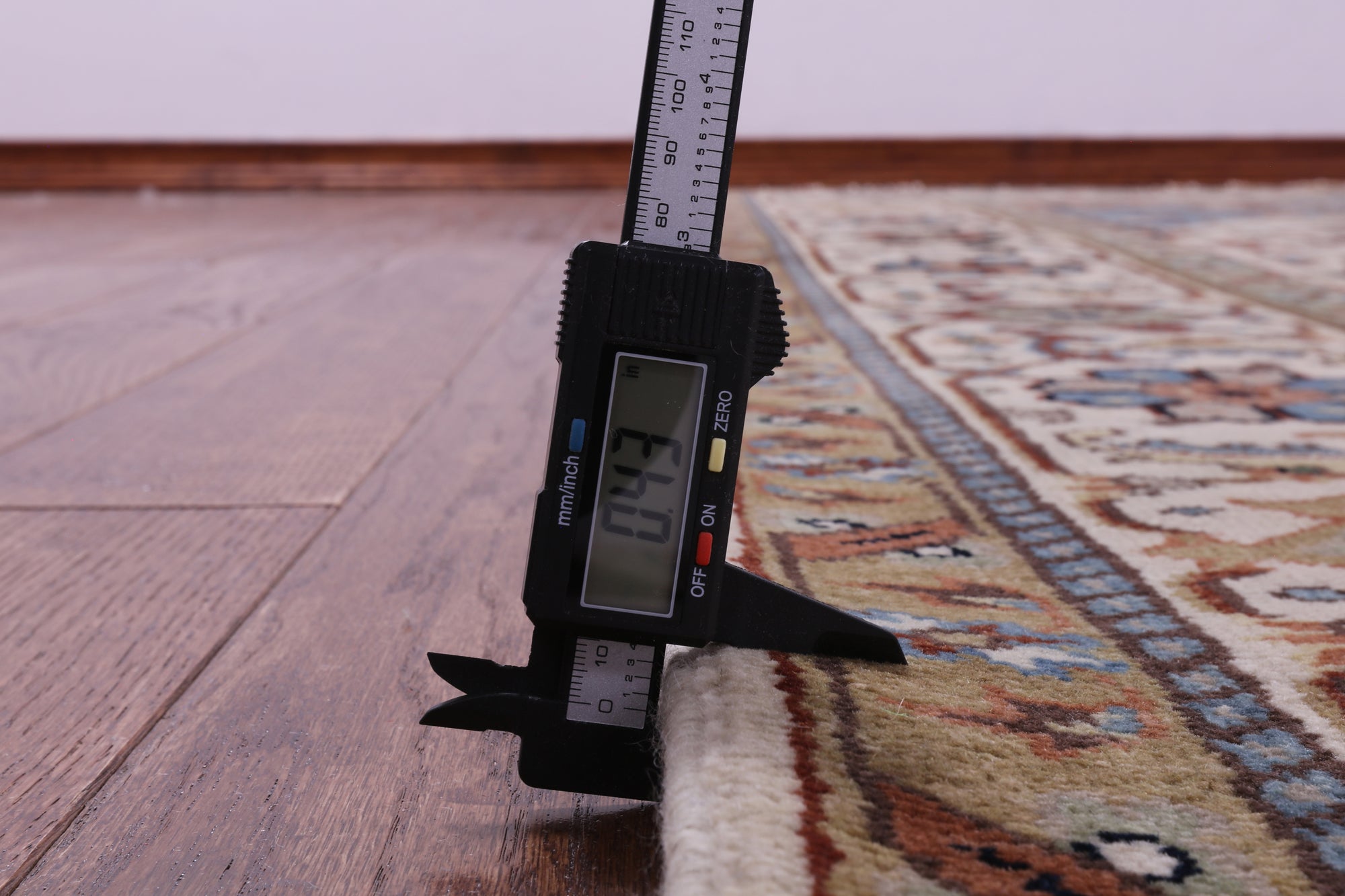 Ivory Geometric Heriz Serapi Hand Knotted Wool Rug - 7' 11" X 15' 10" - Golden Nile