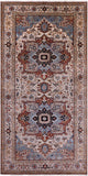 Ivory Geometric Heriz Serapi Hand Knotted Wool Rug - 8' 11" X 17' 11" - Golden Nile