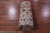 Ivory Geometric Heriz Serapi Hand Knotted Wool Rug - 7' 10" X 15' 9" - Golden Nile