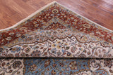 Ivory Square Persian Fine Serapi Hand Knotted Wool Rug - 8' 9" X 8' 10" - Golden Nile