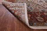 Ivory Square Persian Heriz Serapi Hand Knotted Wool Rug - 8' 11" X 8' 11" - Golden Nile