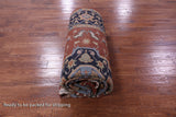 Rust Geometric Heriz Serapi Hand Knotted Wool Rug - 11' 7" X 14' 11" - Golden Nile
