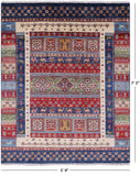Tribal Persian Gabbeh Hand Knotted Wool Rug - 5' 9" X 7' 3" - Golden Nile