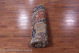 Rust Geometric Heriz Serapi Hand Knotted Wool Rug - 8' 10" X 11' 10" - Golden Nile