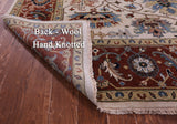 Ivory Geometric Heriz Serapi Hand Knotted Wool Rug - 8' 11" X 11' 10" - Golden Nile