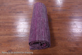 Purple Square Savannah Grass Hand Knotted Wool & Silk Rug - 11' 11" X 11' 11" - Golden Nile