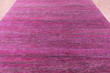 Pink Savannah Grass Hand Knotted Wool & Silk Rug - 9' 10" X 14' 0" - Golden Nile