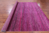 Pink Savannah Grass Hand Knotted Wool & Silk Rug - 9' 10" X 14' 0" - Golden Nile