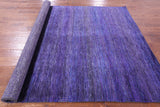 Purple Savannah Grass Hand Knotted Wool & Silk Rug - 6' 1" X 8' 10" - Golden Nile