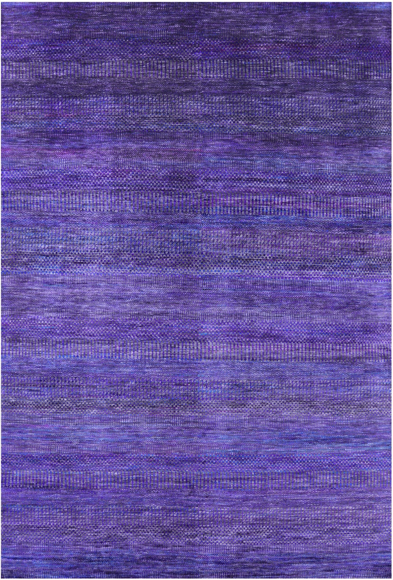 Purple Savannah Grass Hand Knotted Wool & Silk Rug - 6' 1" X 8' 10" - Golden Nile