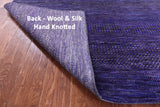 Purple Savannah Grass Hand Knotted Wool & Silk Rug - 6' 1" X 8' 10" - Golden Nile