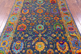 Grey Persian Tabriz Handmade Wool & Silk Rug - 4' 1" X 6' 3" - Golden Nile