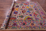 Persian Tabriz Hand Knotted Wool & Silk Rug - 9' 0" X 11' 11" - Golden Nile