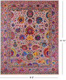 Persian Tabriz Hand Knotted Wool & Silk Rug - 9' 0" X 11' 11" - Golden Nile