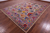 Persian Tabriz Hand Knotted Wool & Silk Rug - 9' 0" X 11' 11" - Golden Nile