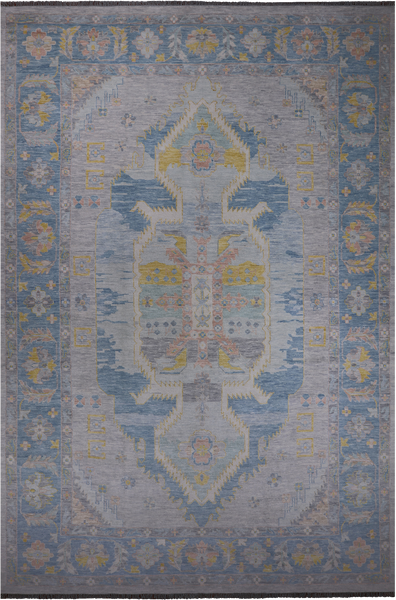 Silver Persian Bakshaish Hand Knotted Wool Rug - 12' 1" X 18' 0"
