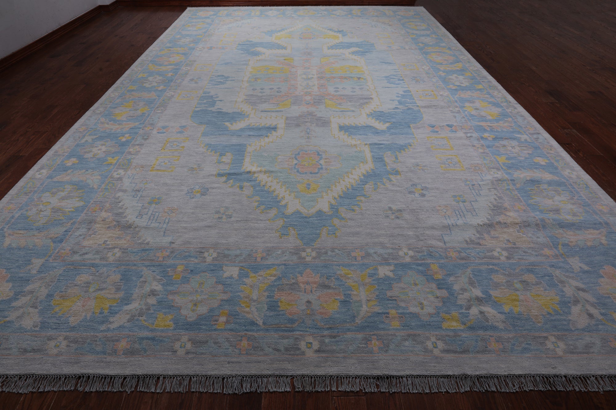 Silver Persian Bakshaish Hand Knotted Wool Rug - 12' 1" X 18' 0"