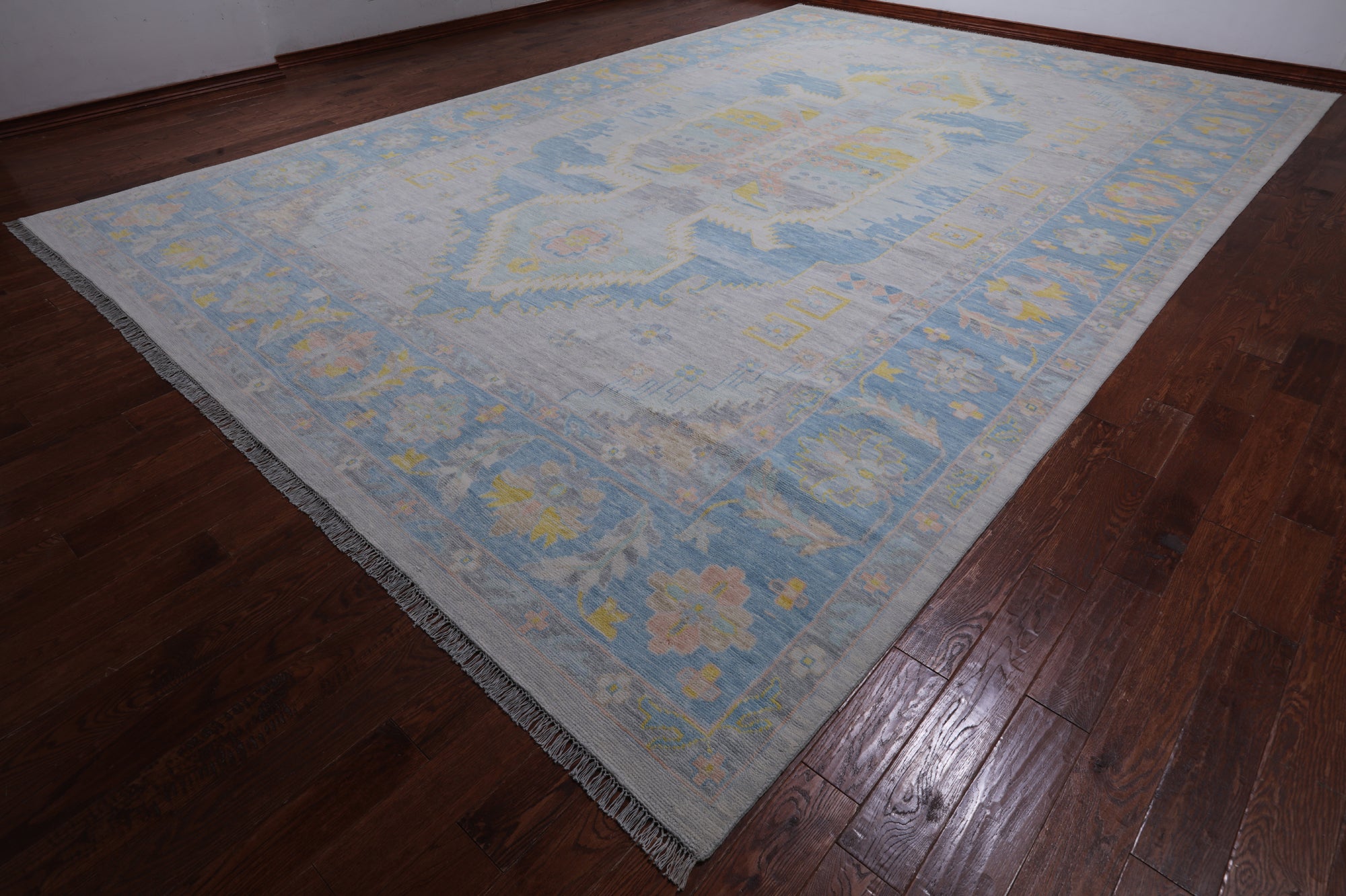 Silver Persian Bakshaish Hand Knotted Wool Rug - 12' 1" X 18' 0"