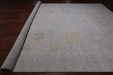 Silver Geometric Fine Serapi Hand Knotted Wool Rug - 12' 1" X 18' 3"