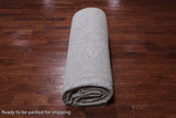 Silver Geometric Fine Serapi Hand Knotted Wool Rug - 12' 1" X 18' 3"