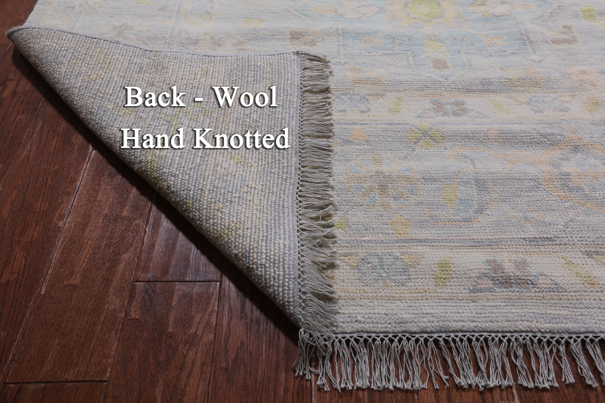 Silver Geometric Fine Serapi Hand Knotted Wool Rug - 12' 1" X 18' 3"