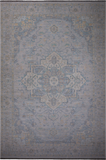 Silver Geometric Heriz Serapi Hand Knotted Wool Rug - 12' 2" X 17' 10"