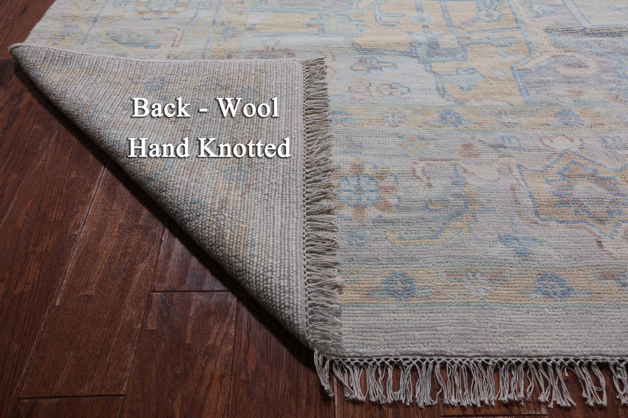 Silver Geometric Heriz Serapi Hand Knotted Wool Rug - 12' 2" X 17' 10"