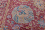 Pink Persian Sultanabad Hand Knotted Wool Rug - 12' 2" X 18' 2" - Golden Nile