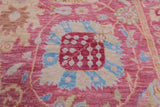 Pink Persian Sultanabad Hand Knotted Wool Rug - 12' 2" X 18' 2" - Golden Nile